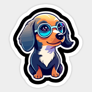 Dachshund Dog Illustration Sticker